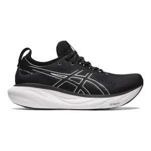 Men's Asics Gel-Nimbus 25, Black/Pure Silver, 6 4E Extra Wide