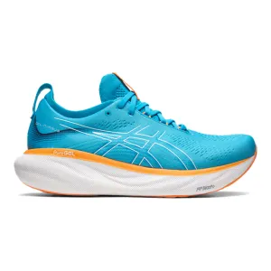 Men's Asics Gel-Nimbus 25, Island Blue/Sun Peach, 10.5 2E Wide