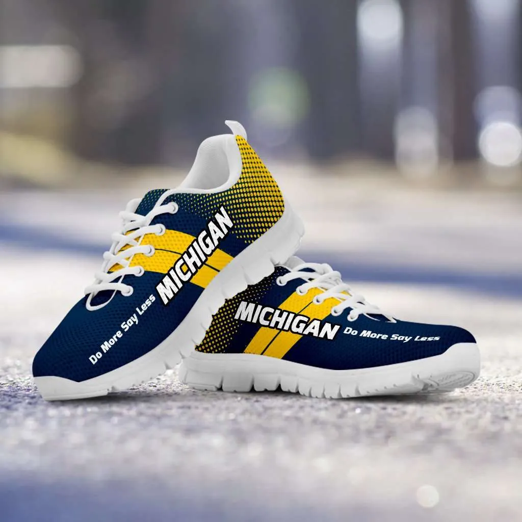 Michigan Do More Say Less Wolverines Basketball Fan Running Shoes