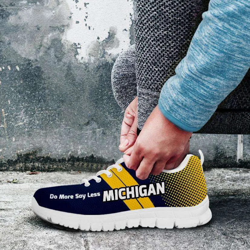 Michigan Do More Say Less Wolverines Basketball Fan Running Shoes