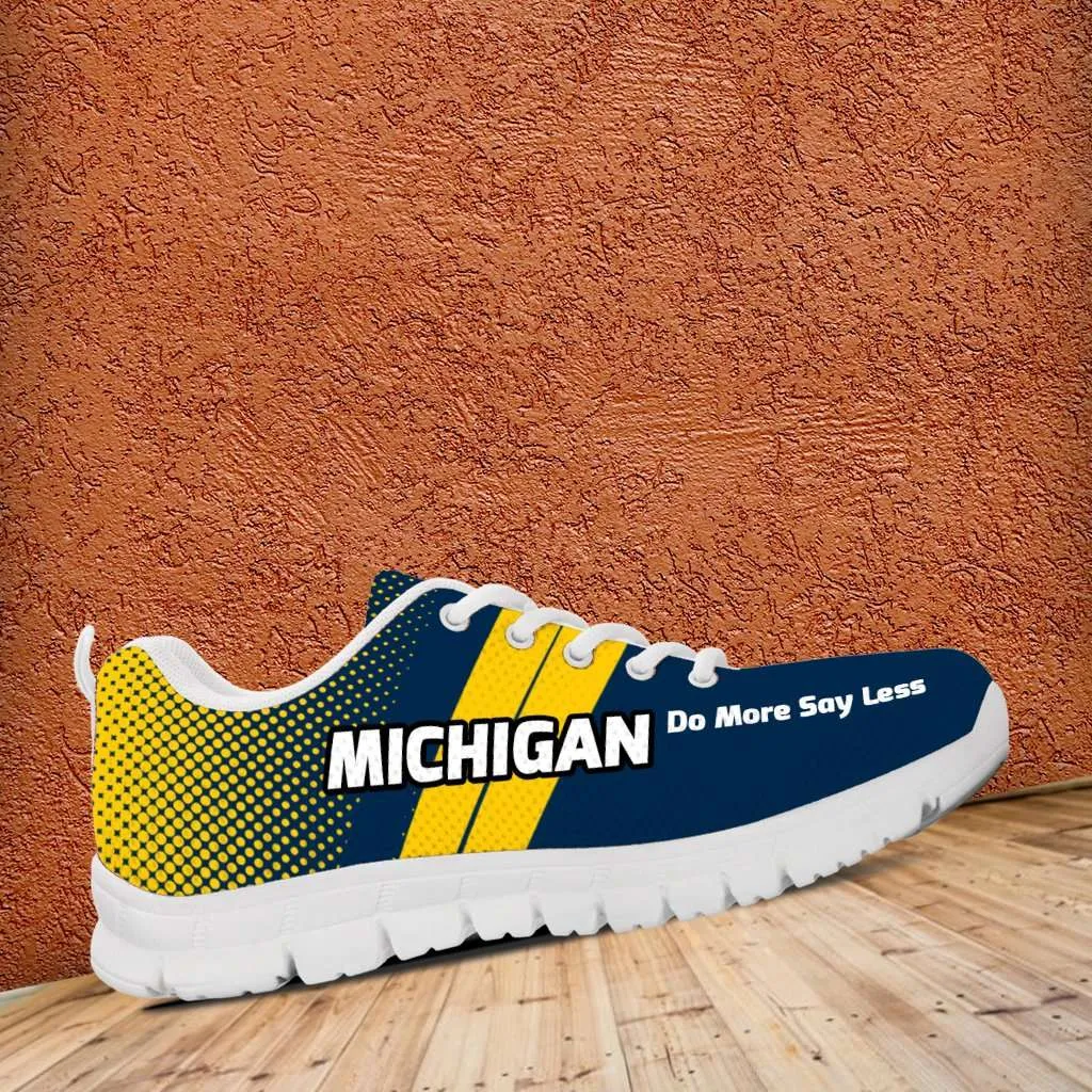 Michigan Do More Say Less Wolverines Basketball Fan Running Shoes