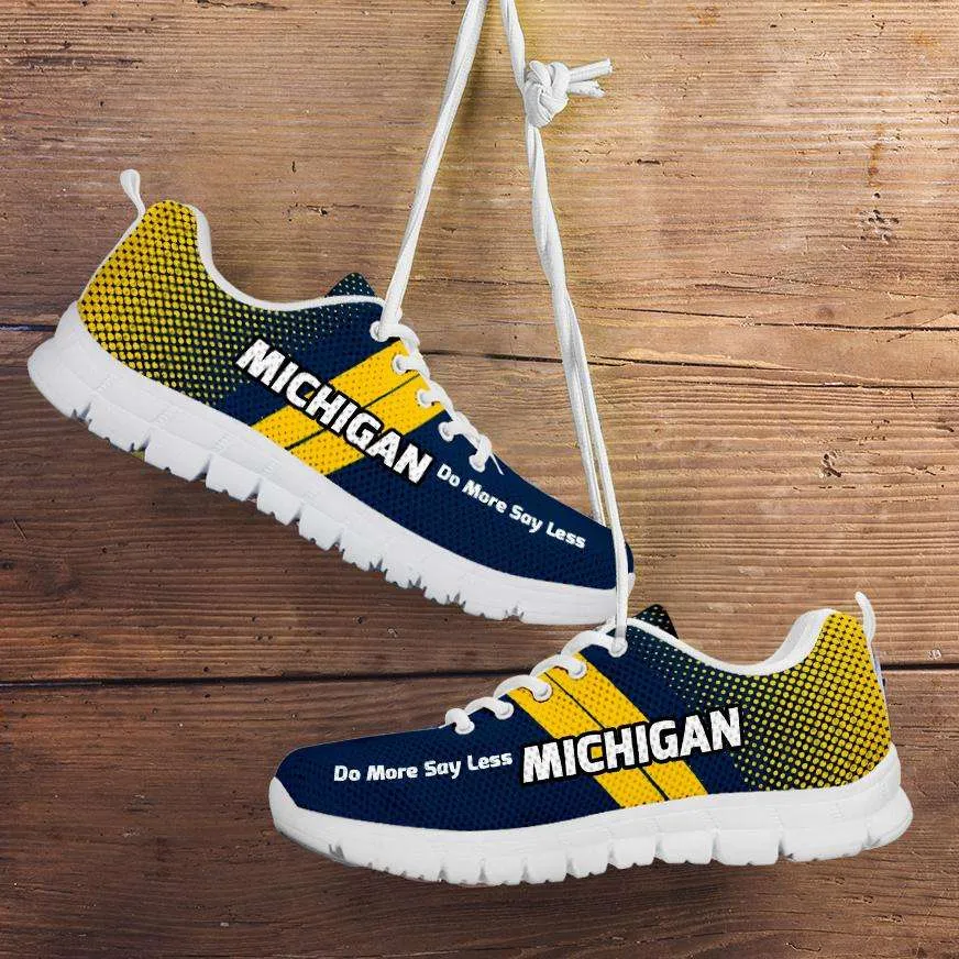 Michigan Do More Say Less Wolverines Basketball Fan Running Shoes