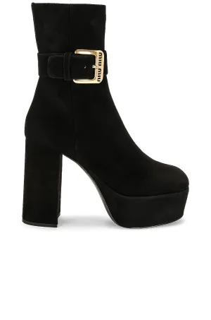Miu Miu Platform Ankle boots, nero