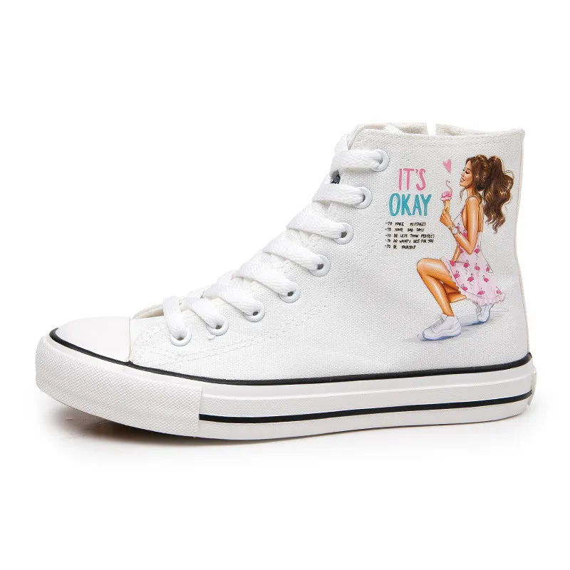 Nanccy Elegant Cartoon High Top Shoes