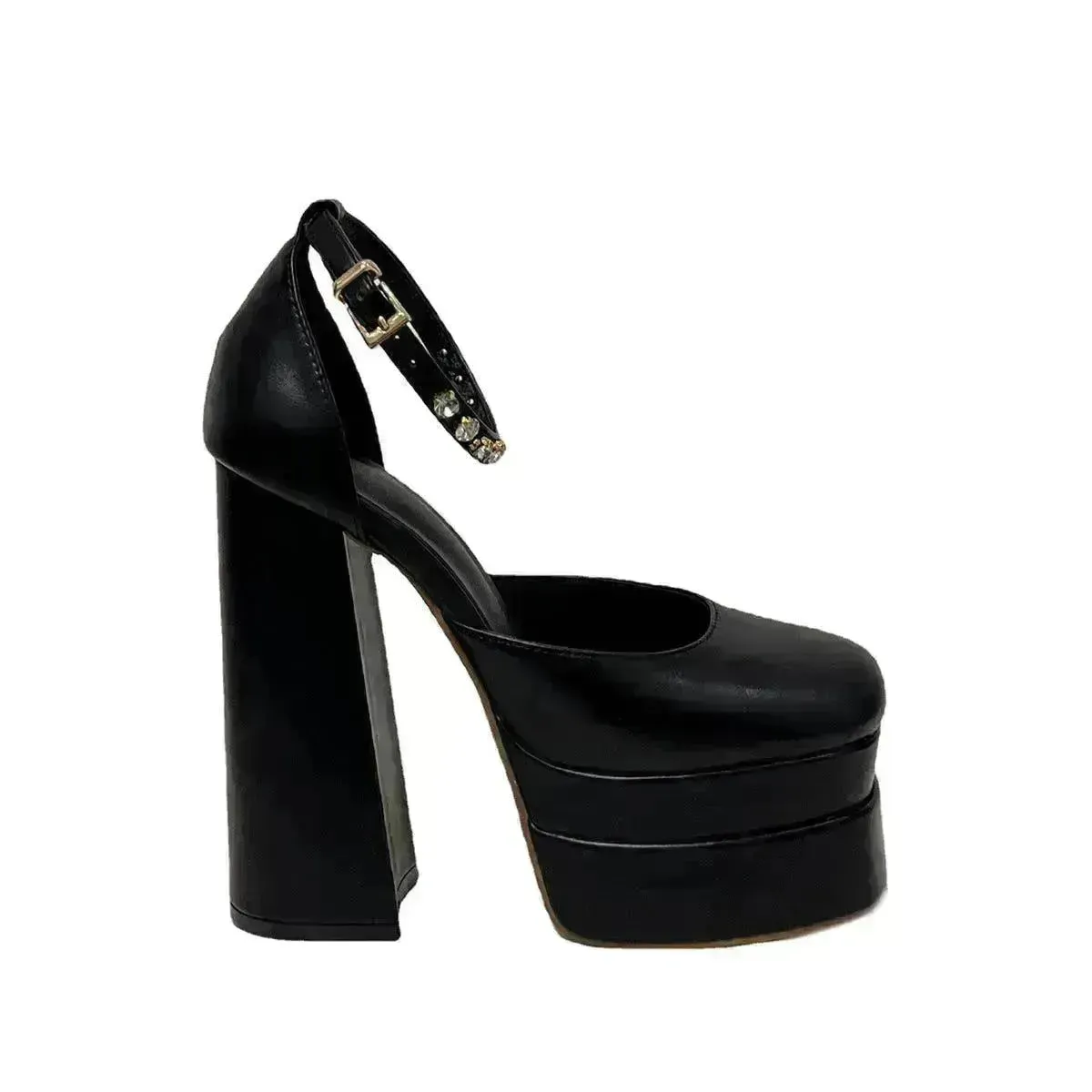 New Fashion 14cm Block Heel Platform chunky Heels for Women  model