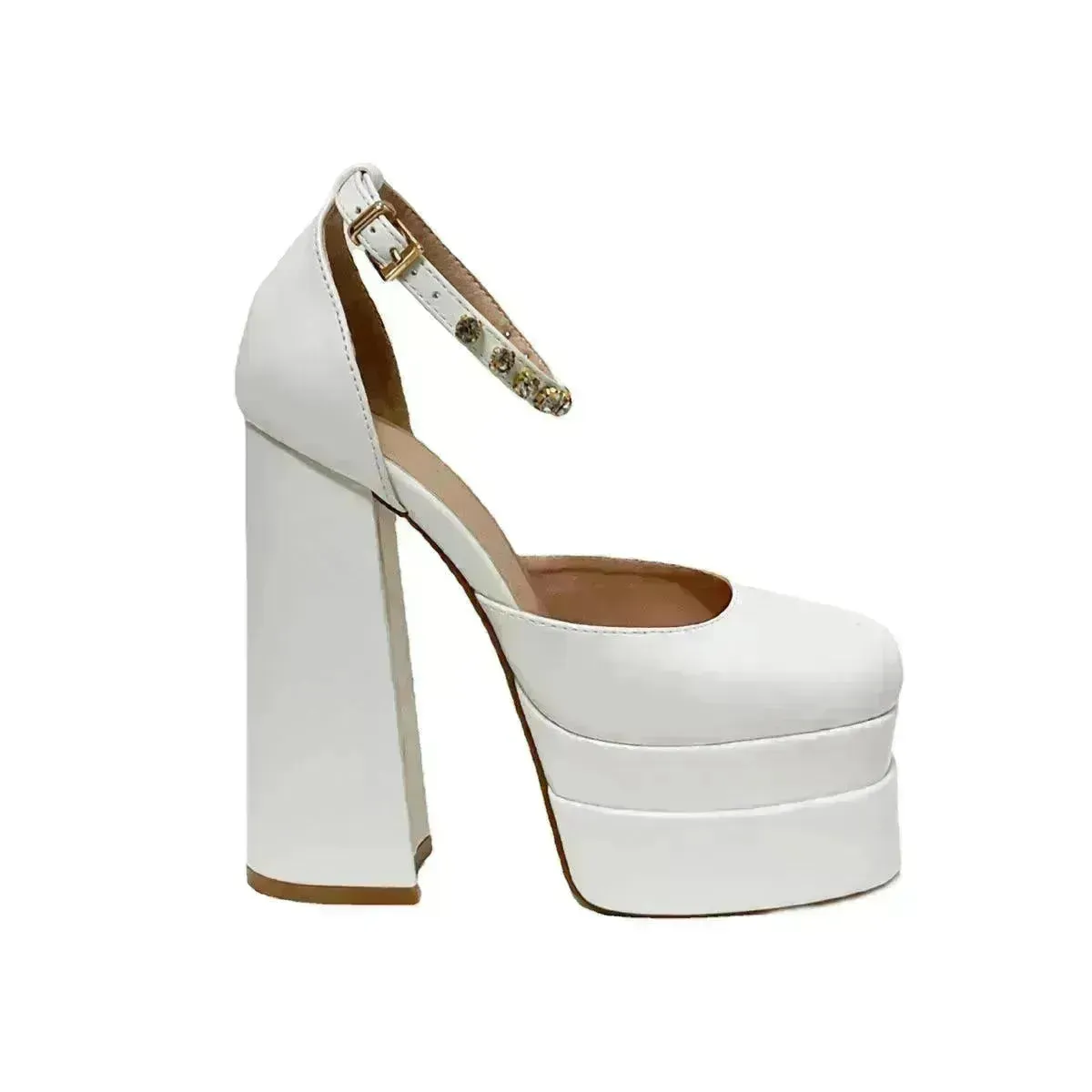 New Fashion 14cm Block Heel Platform chunky Heels for Women  model