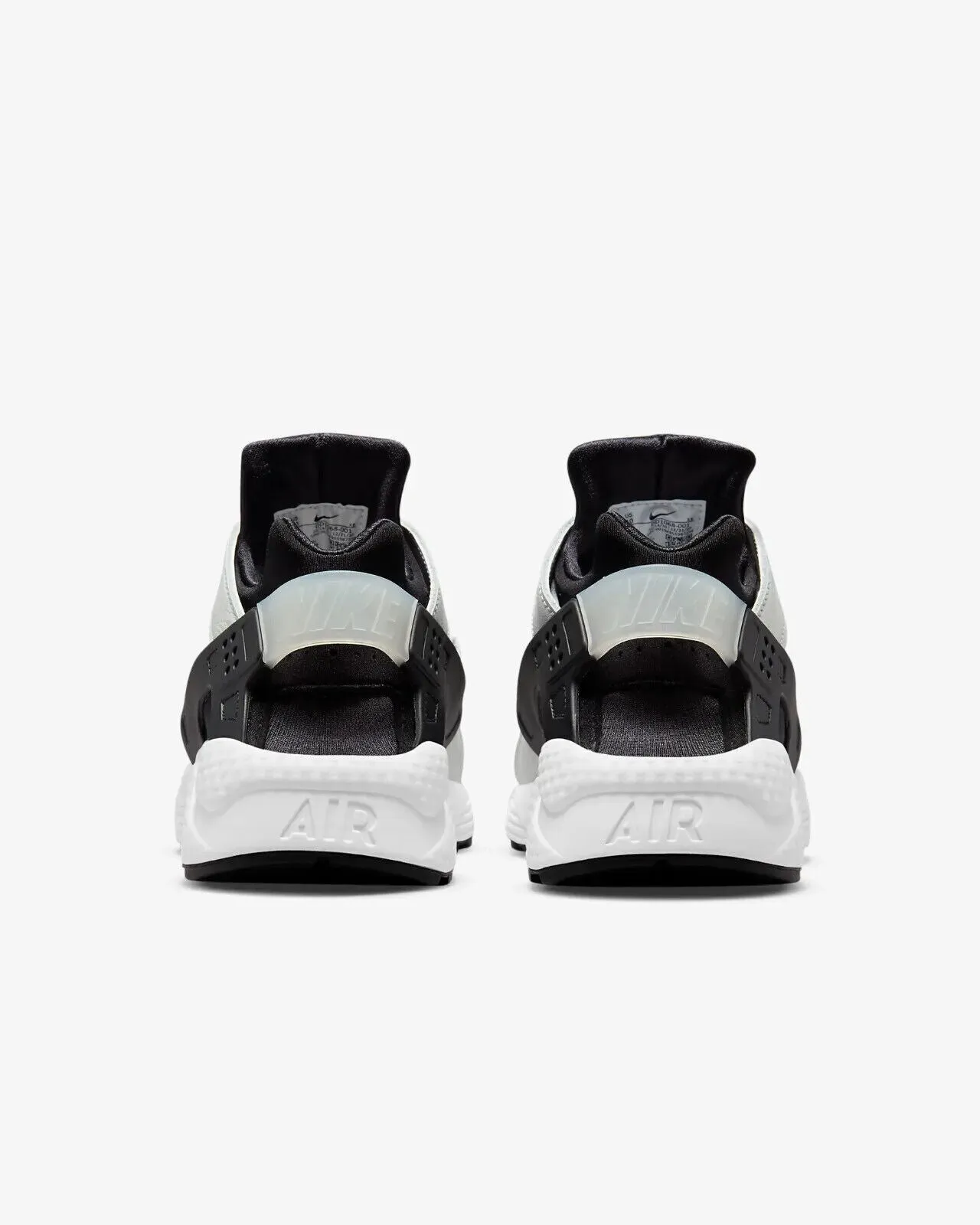 Nike Air Huarache DD1068-001 Mens Black White Leather Running Sneaker Shoes D122