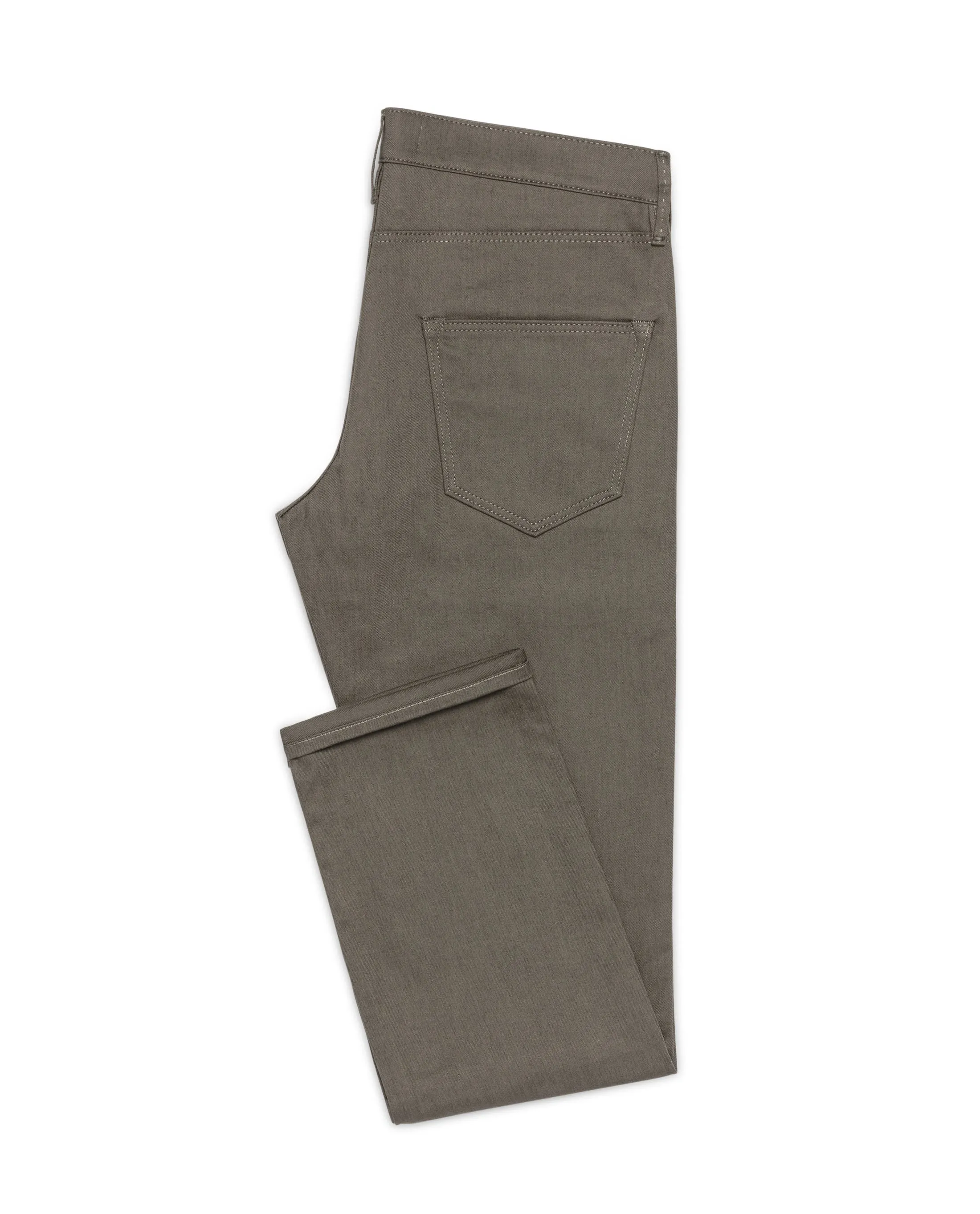 Olimpias Dusty Olive Heavy Cotton Twill Stretch
