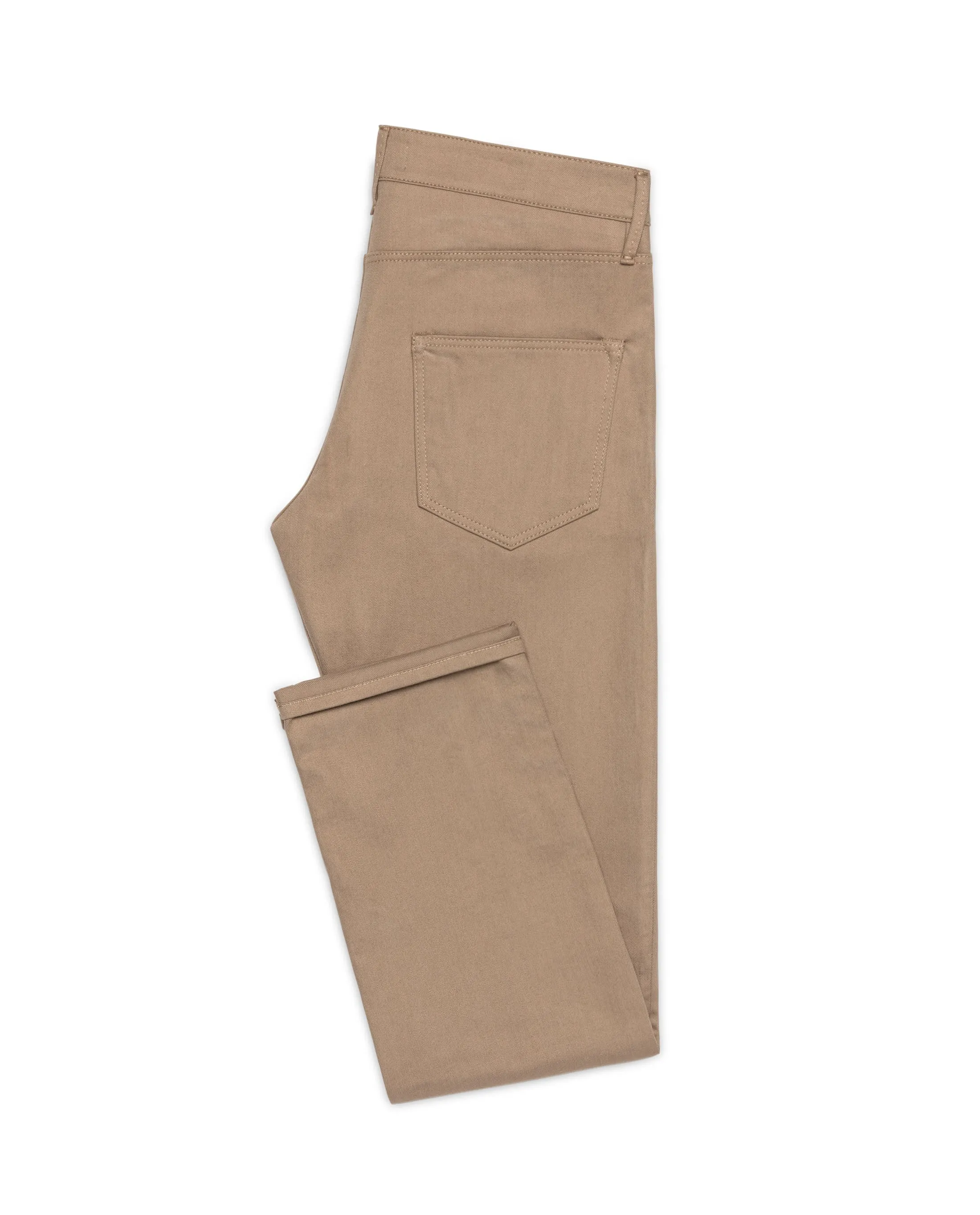 Olimpias Khaki Heavy Cotton Twill Stretch