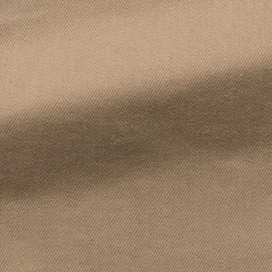 Olimpias Khaki Heavy Cotton Twill Stretch