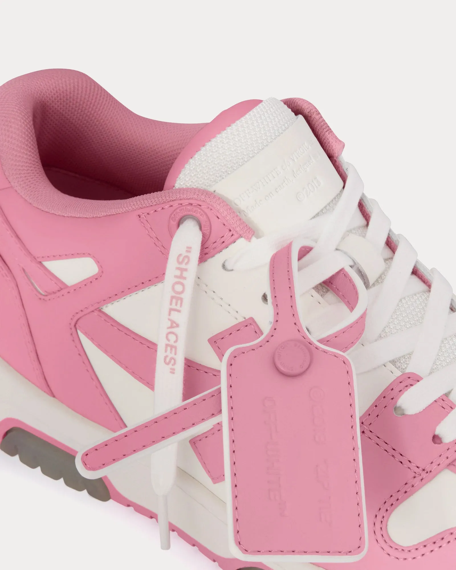 Out Of Office Leather Rose Pink / White Low Top Sneakers