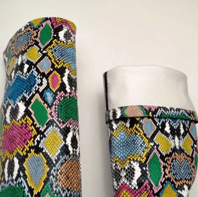 Party Snakeskin Point Toe Knee High Boots