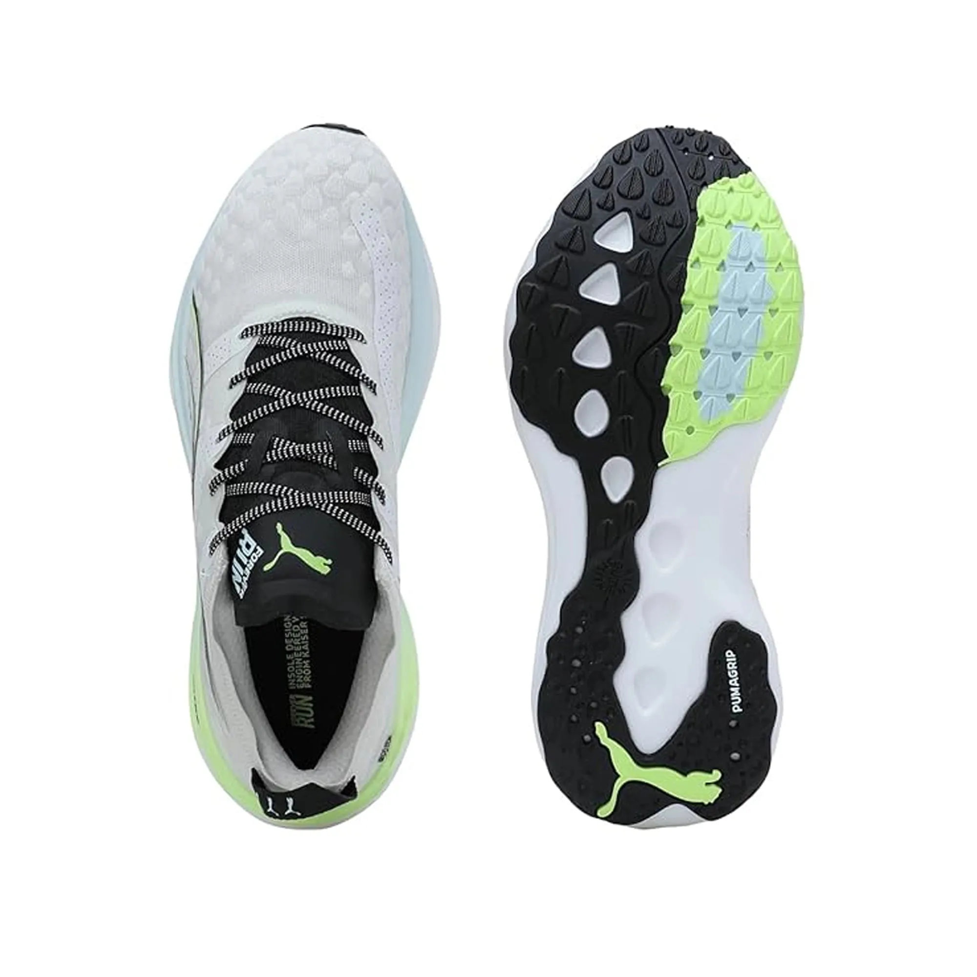 Puma Forever Run NITRO™ Men's Running Shoes Vapor Gray-Fizzy Apple-Nitro Blue 37775727