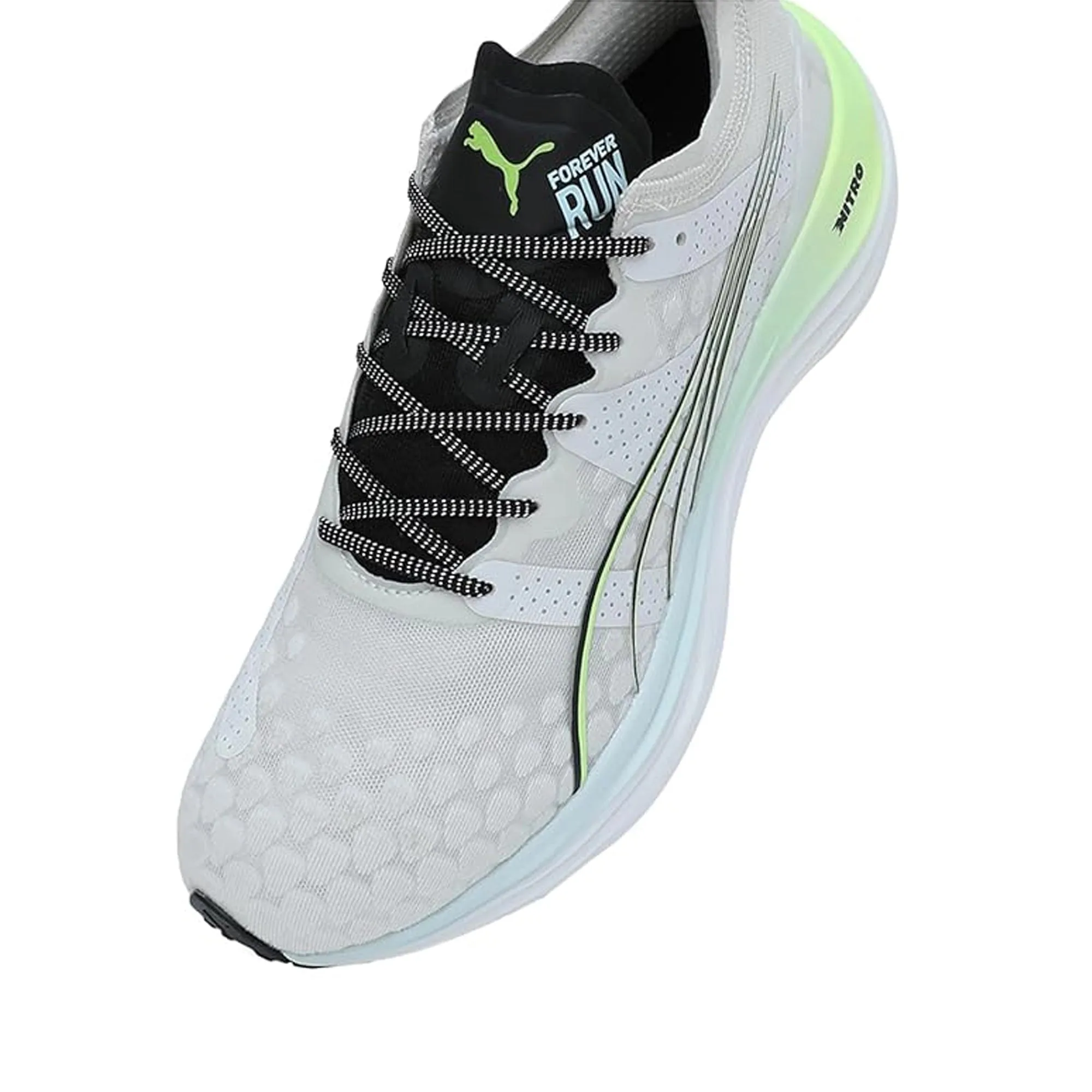 Puma Forever Run NITRO™ Men's Running Shoes Vapor Gray-Fizzy Apple-Nitro Blue 37775727