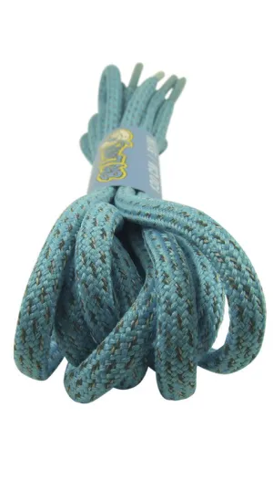 Rope Style Round Reflective Light Blue Laces - 5mm wide