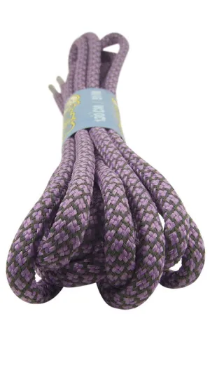 Rope Style Round Reflective Lilac Laces - 5mm wide