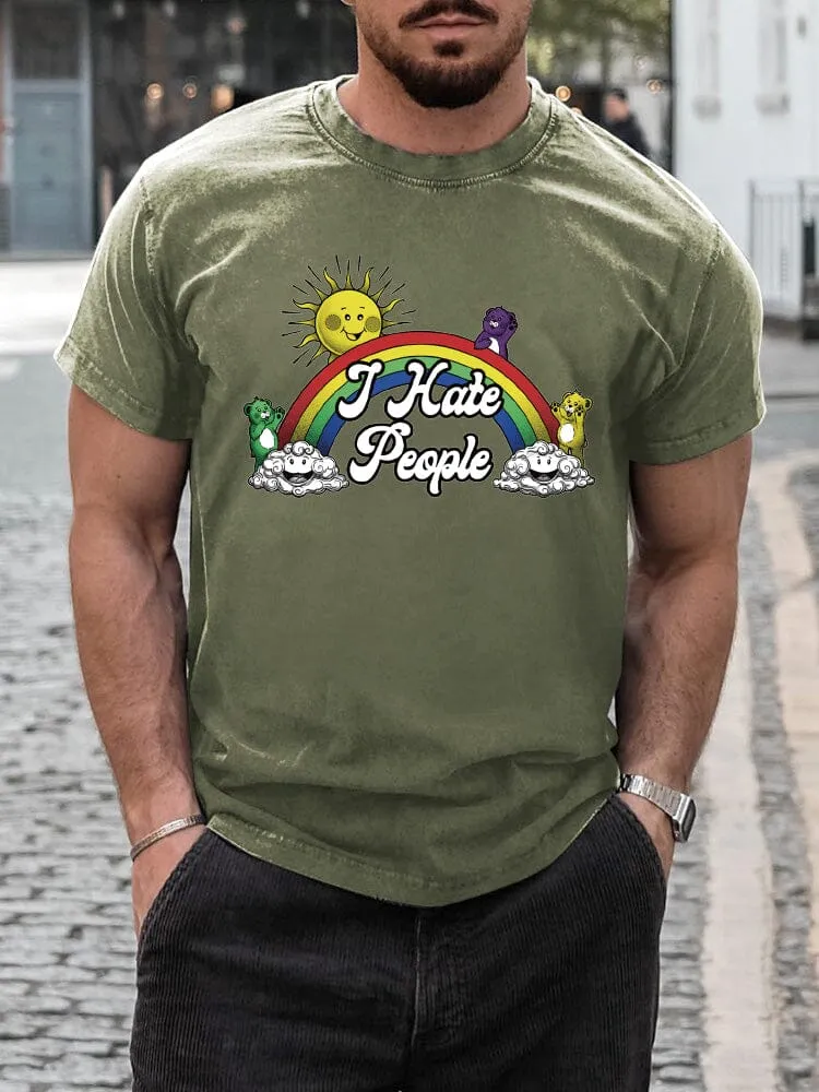 Stylish Rainbow Print T-shirt