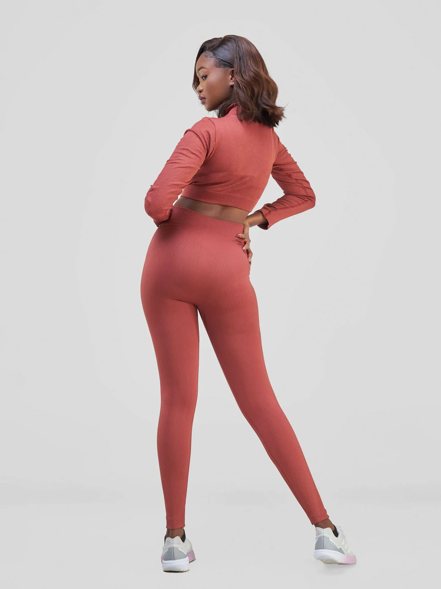 Stylish Sisters Gym Activewear Set - Brown