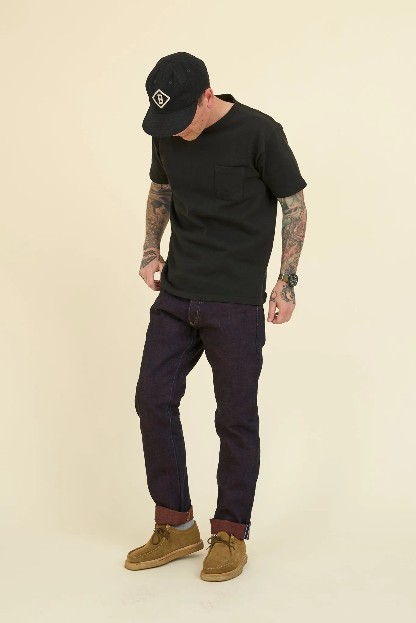 Tanuki 14.5oz "Kakishibu" High Rise Tapered Selvedge Jeans