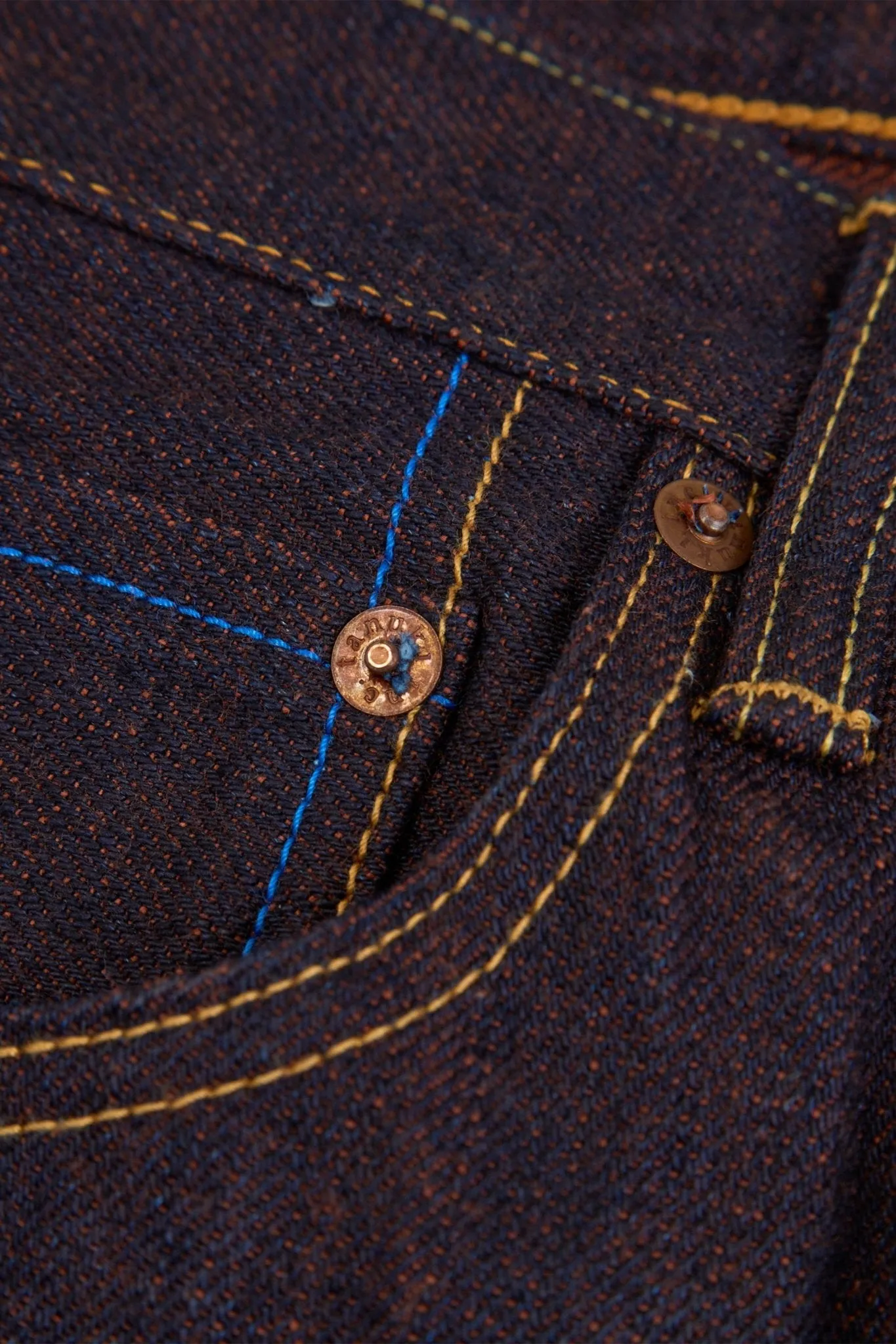 Tanuki 14.5oz "Kakishibu" High Rise Tapered Selvedge Jeans