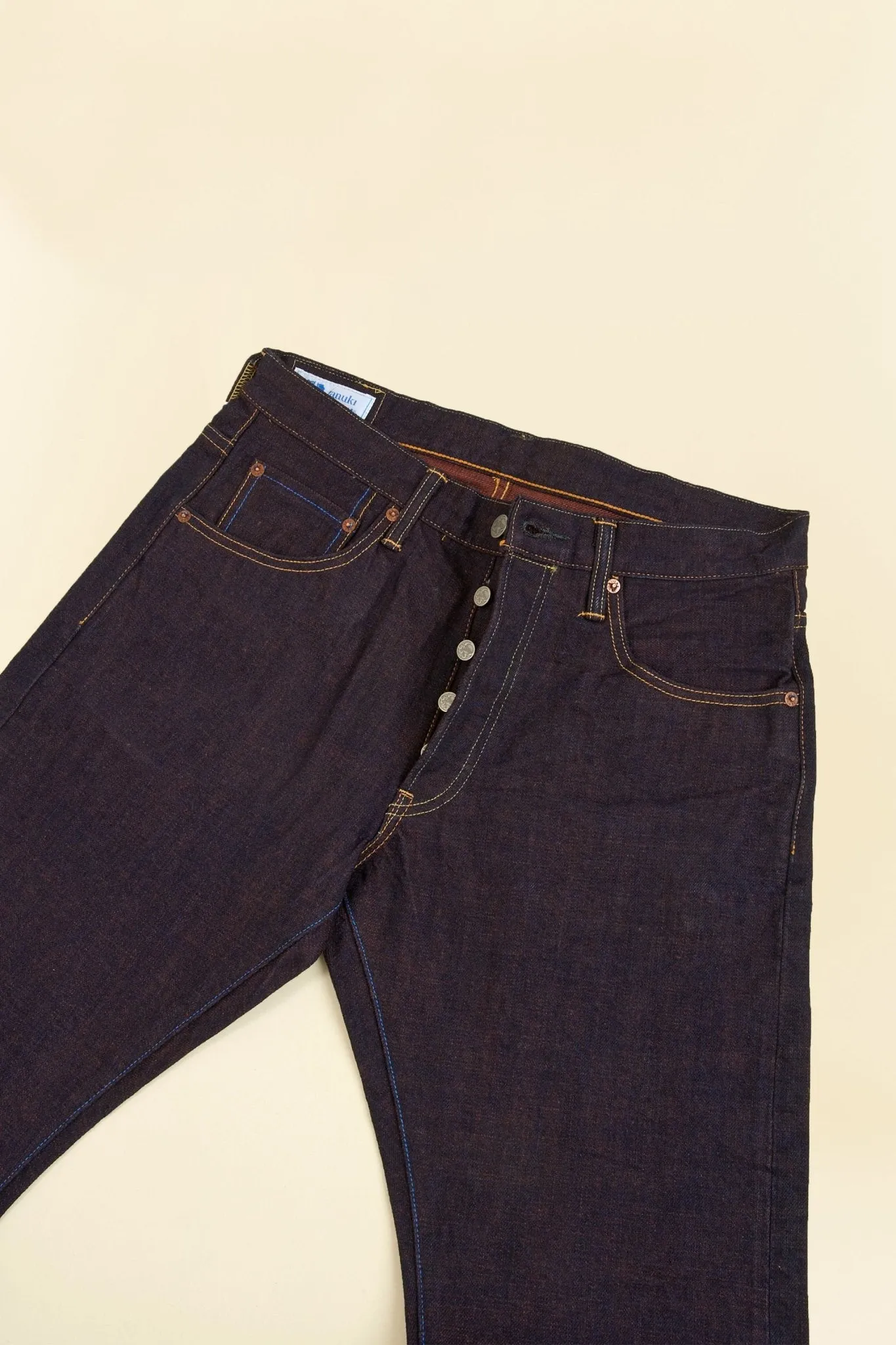 Tanuki 14.5oz "Kakishibu" High Rise Tapered Selvedge Jeans