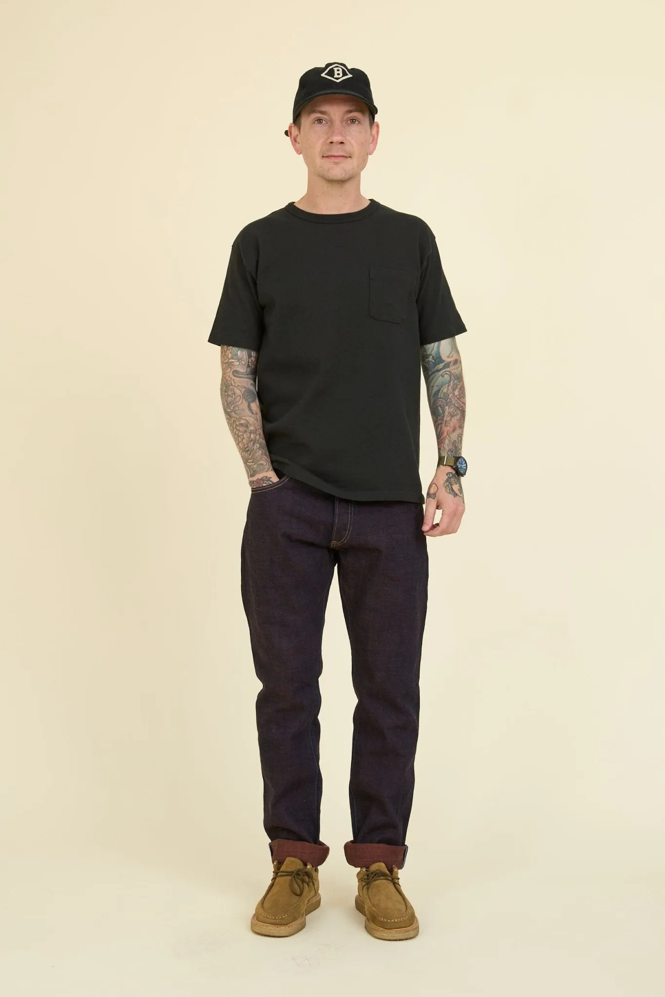 Tanuki 14.5oz "Kakishibu" High Rise Tapered Selvedge Jeans