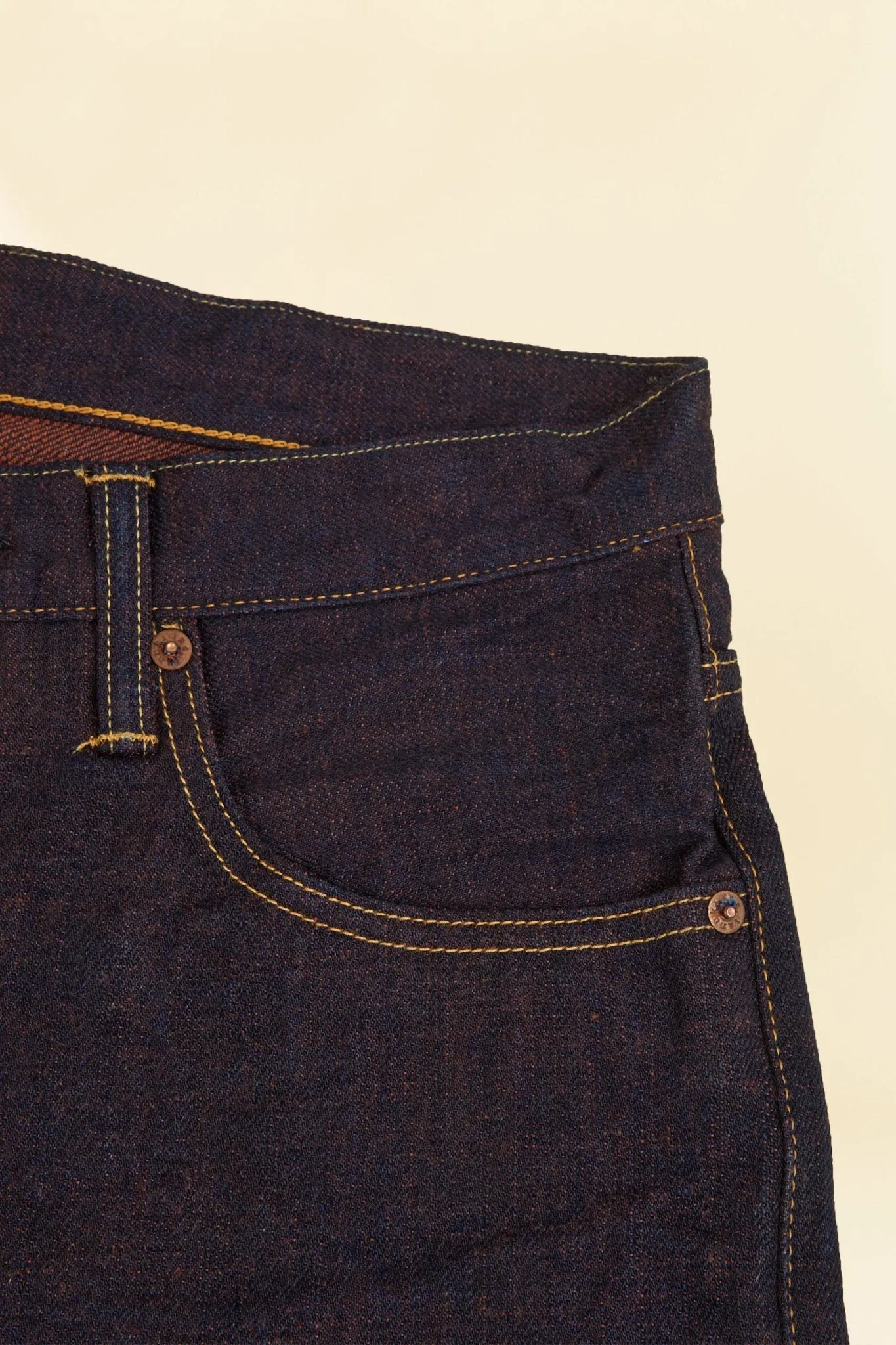 Tanuki 14.5oz "Kakishibu" High Rise Tapered Selvedge Jeans