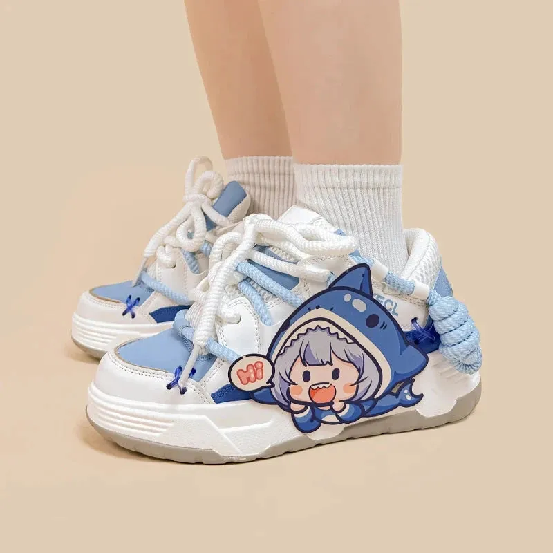 Ultra Friendly Shark Girl Chunky Shoes - Unisex