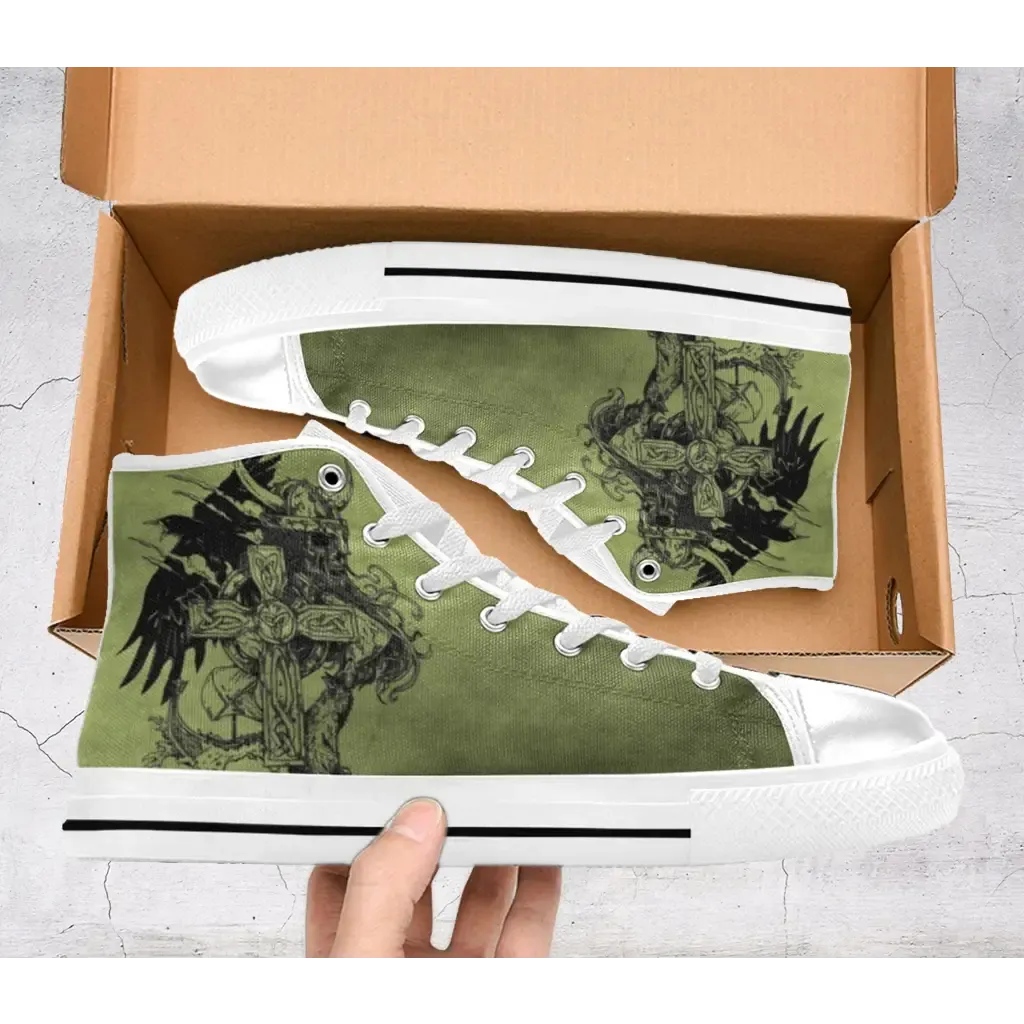 Viking Pride Nordic Mythology Shoes High Top Sneakers for Kids and Adults