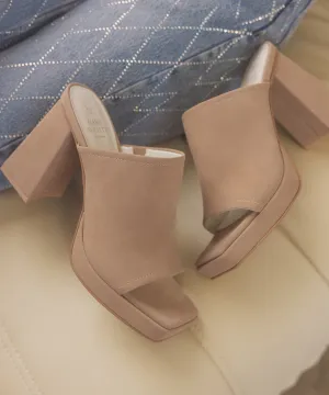 VIVIENNE SLIP ON PLATFORM HEELS | CEDAR WOOD FINAL SALE