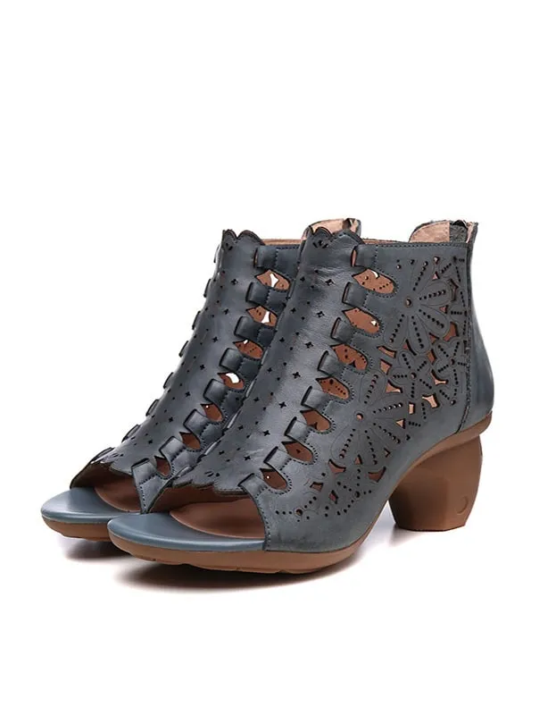 Women Fashion Open Toe Chunky Heels Sandals