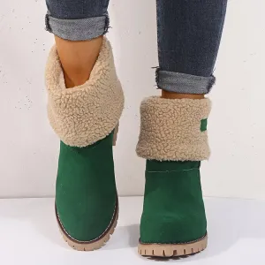 Women's Boots Short Solid Color Snow Boots
