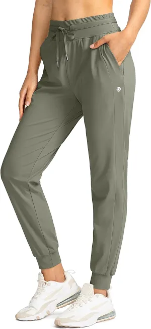 Women'S Joggers Pants with Zipper Pockets High Waisted Athletic Tapered Sweatpants for Women Workout Lounge