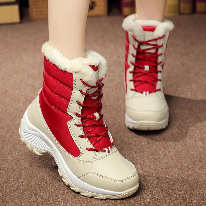 Women's Waterproof Plush-Lined Winter Snow Boots