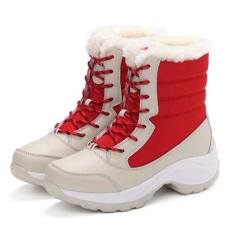 Women's Waterproof Plush-Lined Winter Snow Boots