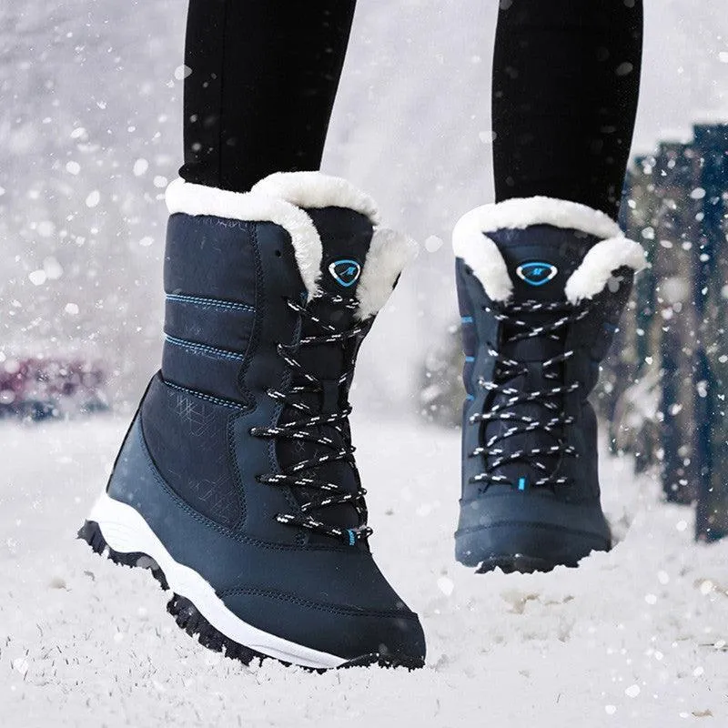 Women's Waterproof Plush-Lined Winter Snow Boots