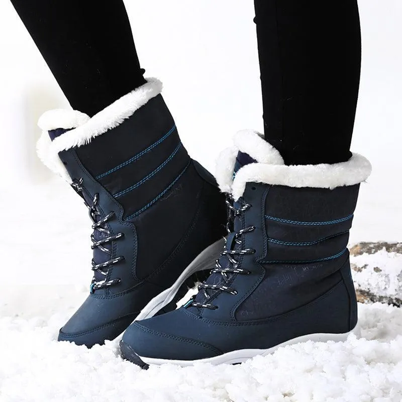 Women's Waterproof Plush-Lined Winter Snow Boots