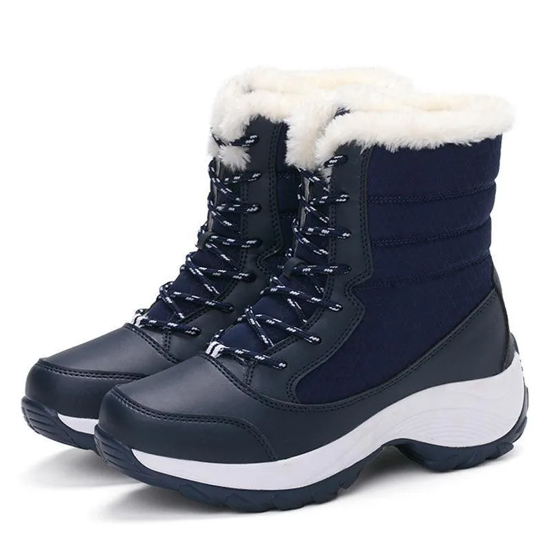 Women's Waterproof Plush-Lined Winter Snow Boots