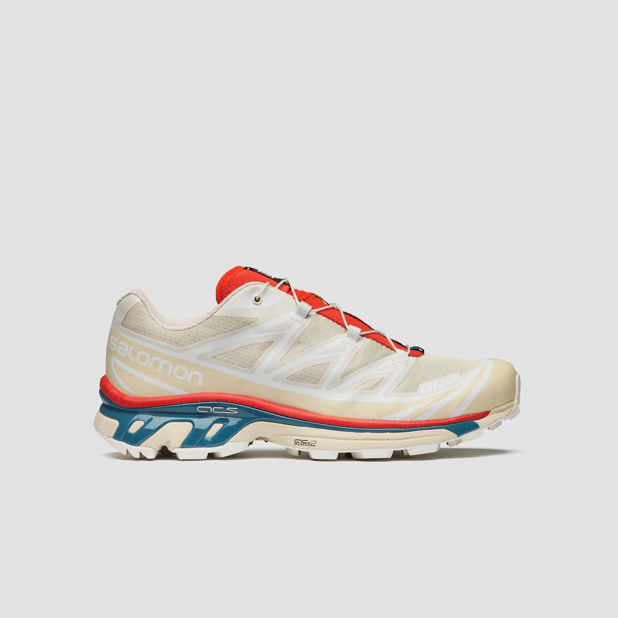 XT-6 - Almond Milk/Bleached Sand/Aurora Red