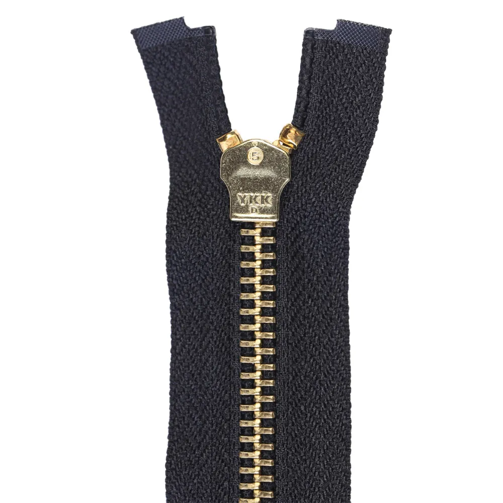 YKK- Premium #5 Golden Metal Open-End YKK Zipper